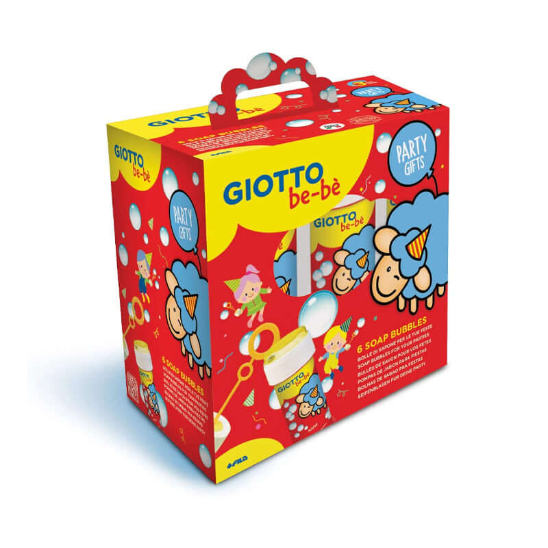 Bolle di Sapone Giotto Bebè Party Gift Set da 6 Flaconi