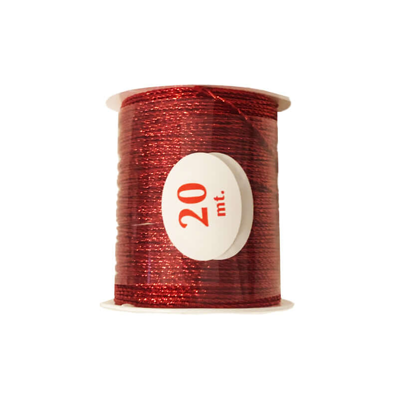 Rocchetta Mini Cordoncino Colore Rosso Lunghezza 20 m