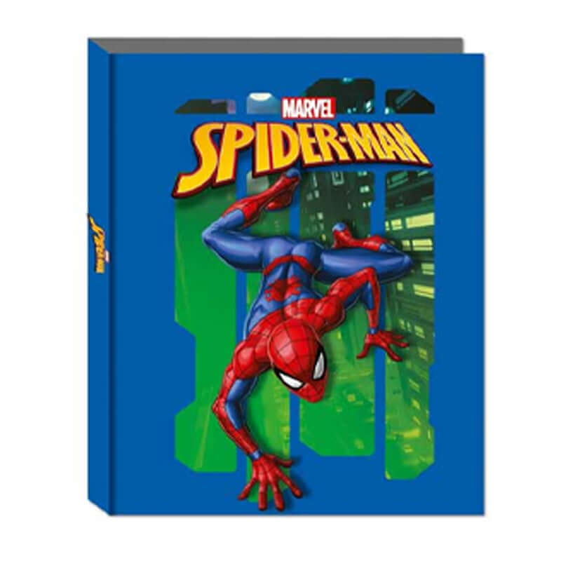 Spiderman Raccoglitore ad Anelli Seven Formato Maxi con 4 anelli da 30 mm Colore Blu