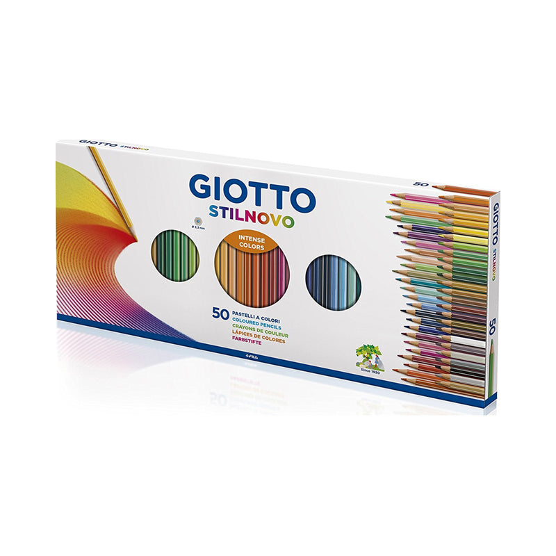 Pastelli Punta Fine Giotto Stilnovo Colori Assortiti Confezione 50 Pezzi