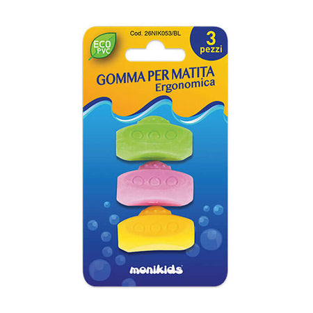 Gomma Ergonomica Confezione 3 Pezzi
