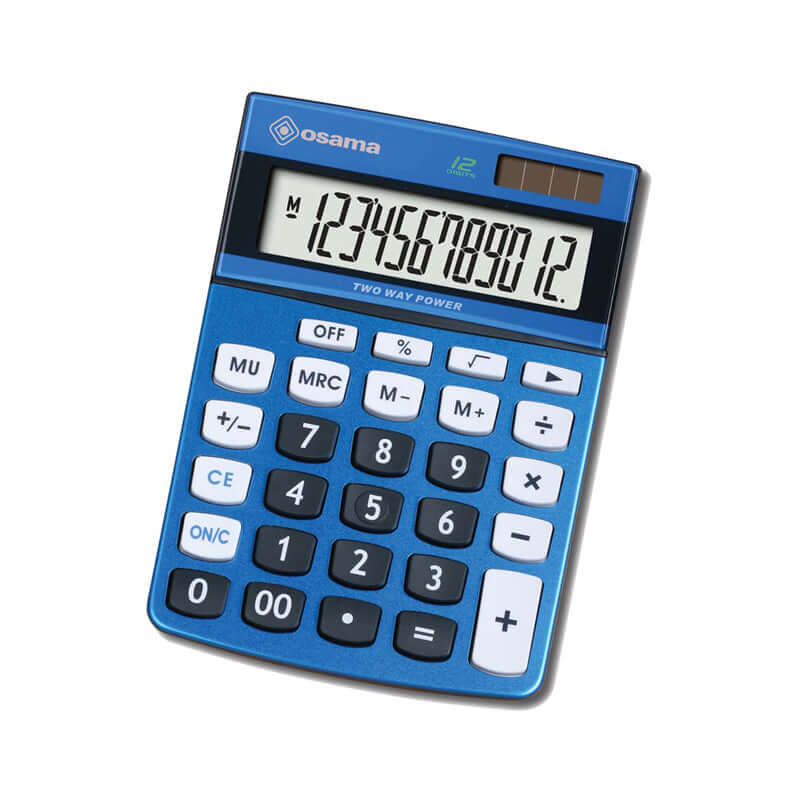 Calcolatrice da Tavolo Osama DX120K 12 Cifre Colore Metal Blu