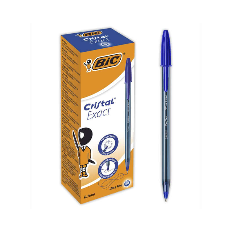 Penna Sfera Bic Cristal Exact Colore Blu Confezione 20 Pezzi