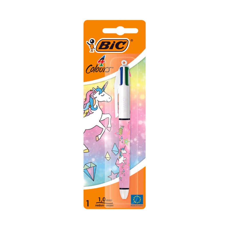 Penna Sfera Bic 4 Colori Unicorno