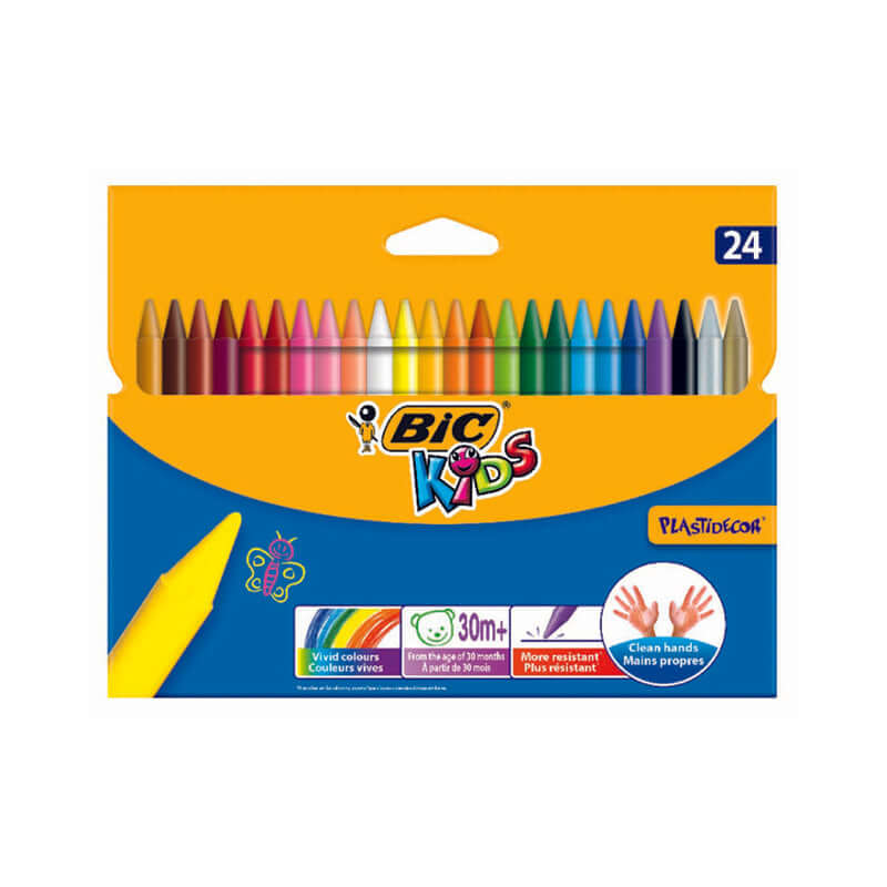 Pastelli a Cera Bic Kids Plastidecor Colori Assortiti