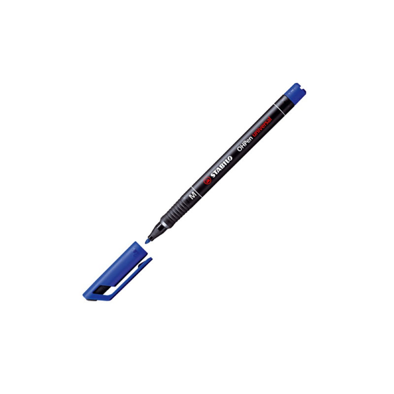 4006381115438 | Pennarello per Superfici Lisce Stabilo OHP M Colore Blu - Cartonlineitalia.it