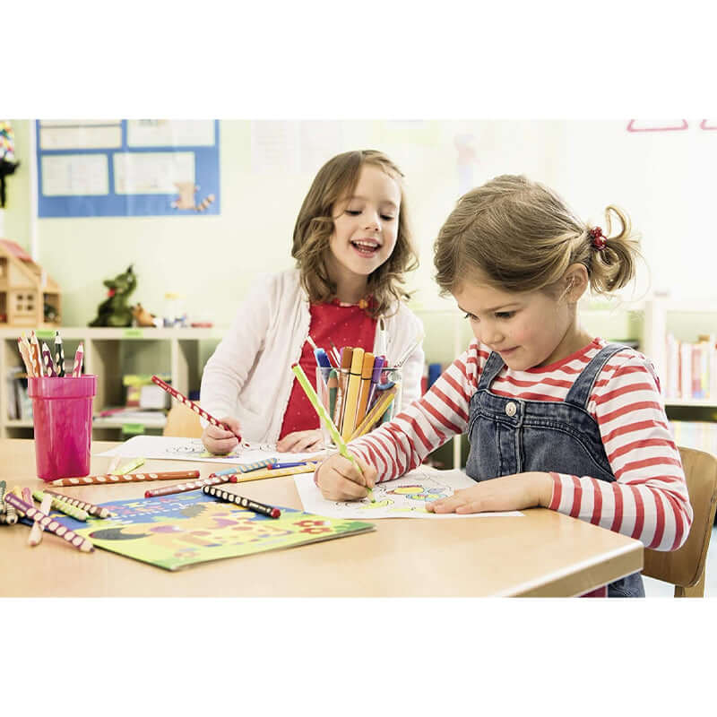 Pastelli Triangolari Punta Grossa Stabilo Easy Colors Start per Mancini Confezione 12 Colori