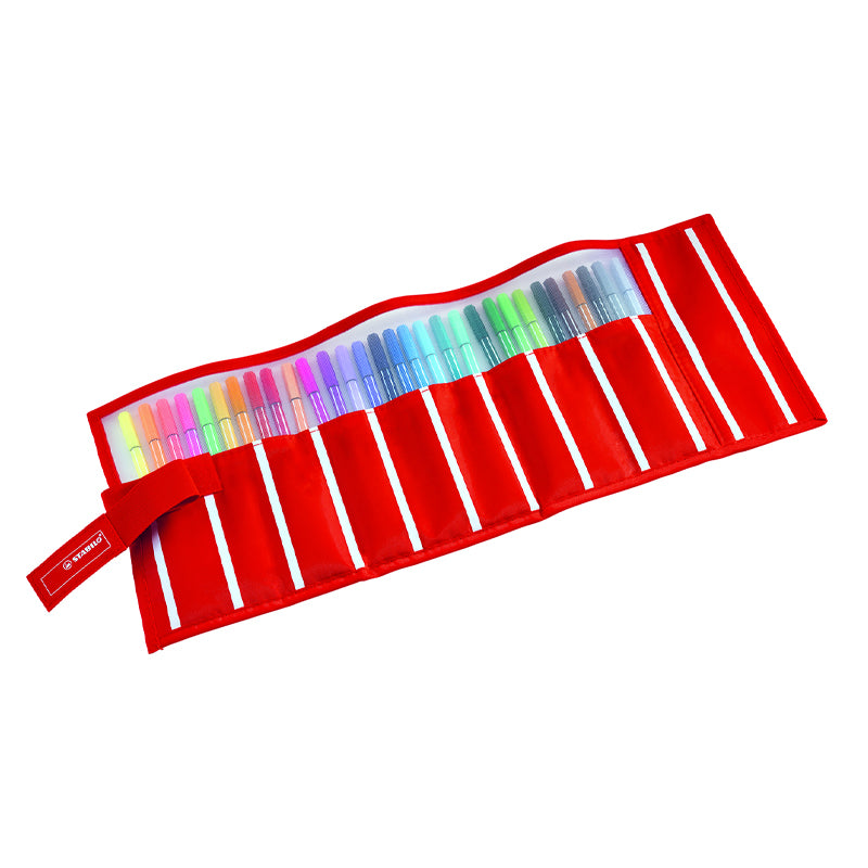 Pennarello Punta Fine Stabilo Pen 68 Roller Set Colori Assortiti Confezione 30 Pezzi Roller Tinta Unita Rosso