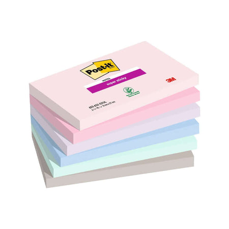 Post-it Super Sticky Soulful 90 Fogli 76 x 127 mm Colori Assortiti Confezione 6 Pezzi