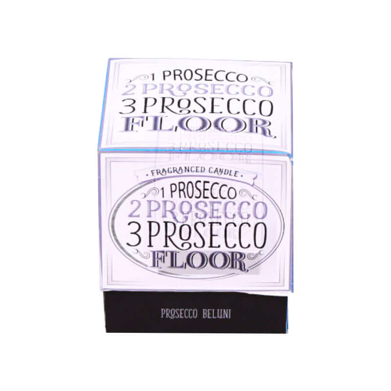 5024418196129BE | Candela Prosecco e Bellini in Bicchiere Glitterato - Cartonlineitalia.it