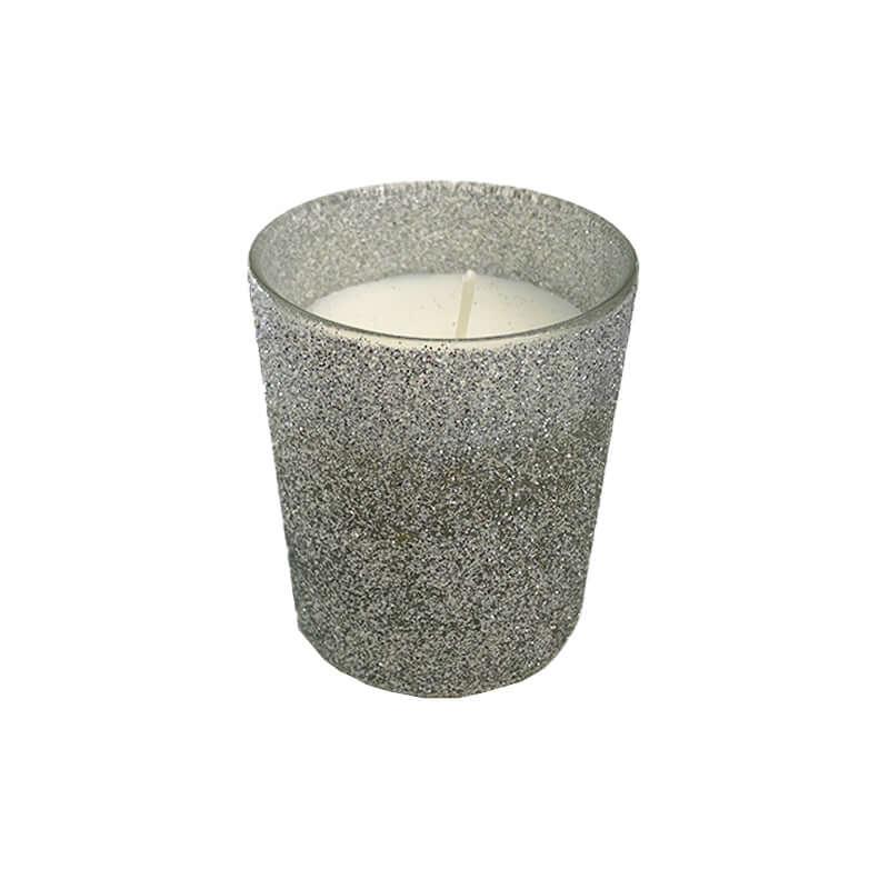 Candela Prosecco e Strawberry in Bicchiere Glitterato