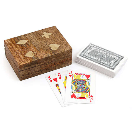 Carte da Gioco in Scatola di Legno