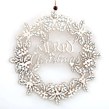 Decorazione in Legno con Scritta Merry Christmas 28 cm