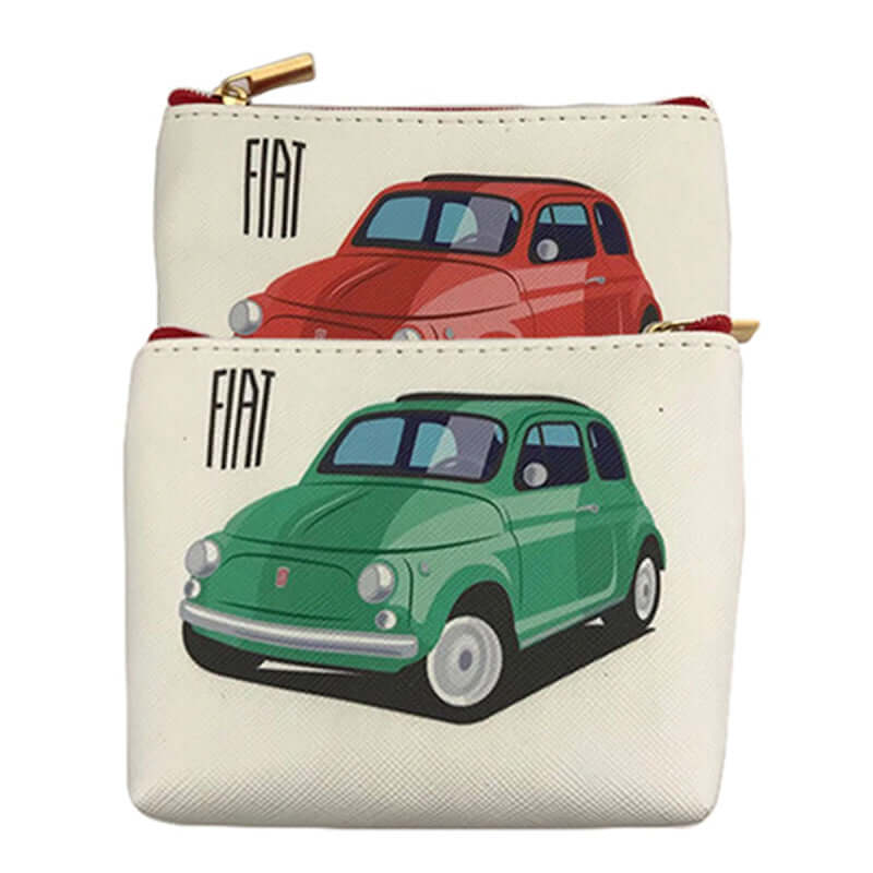 Portamonete FIAT 500 Colore Rosso e Verde
