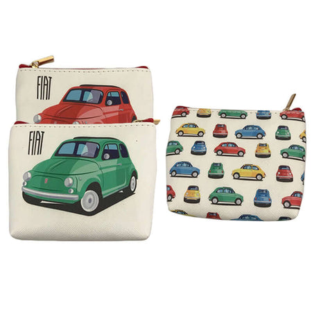 Portamonete FIAT 500 Colore Rosso e Verde