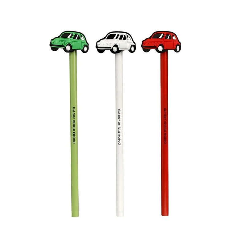 Set 3 Matite con Topper Fiat 500