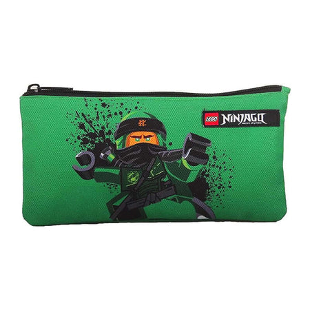 Bustina Astuccio 1 Cerniera Lego Ninjago Colore Nero e Verde