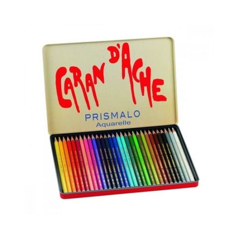 Pastelli Acquerellabili Punta Fine Caran D'Ache Prismalo Limited Edition Colori Assortiti Confezione 30 Pezzi