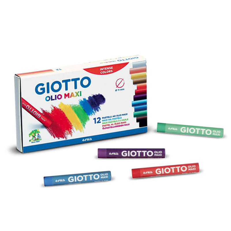 8000825048500 | Pastelli ad Olio Giotto Olio Maxi Colori Assortiti Confezione 12 Pezzi - Cartonlineitalia.it