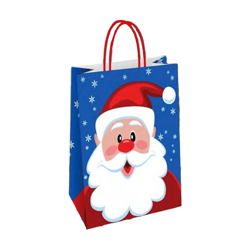 Shopper Natalizio Misura 23x 10 x 29 cm Fantasia Babbo Natale