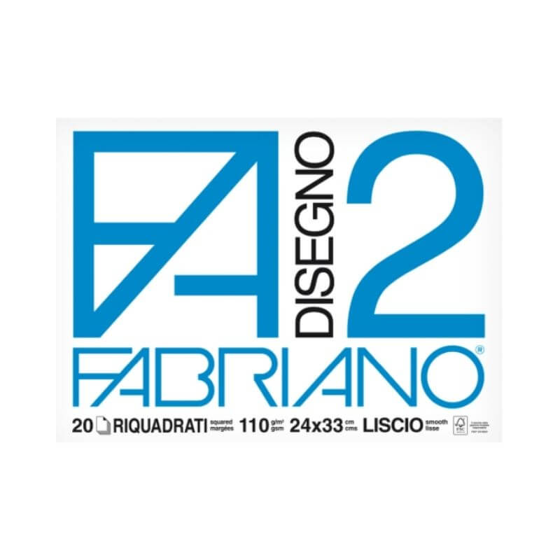 Blocco Fabriano F2 Fogli 110 g Colore Bianco
