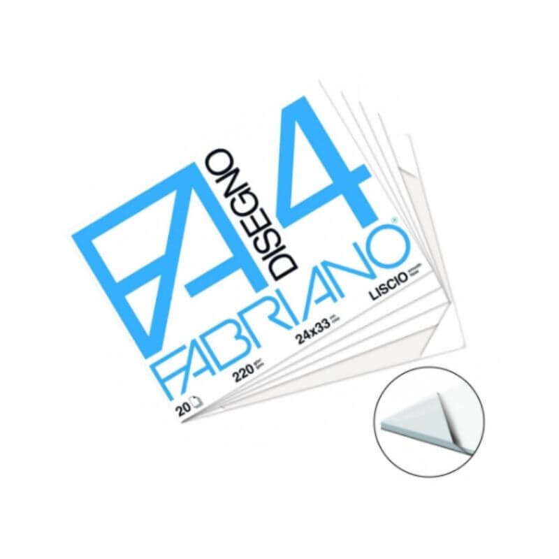 Blocco Fabriano F4 20 Fogli 220 g Colore Bianco