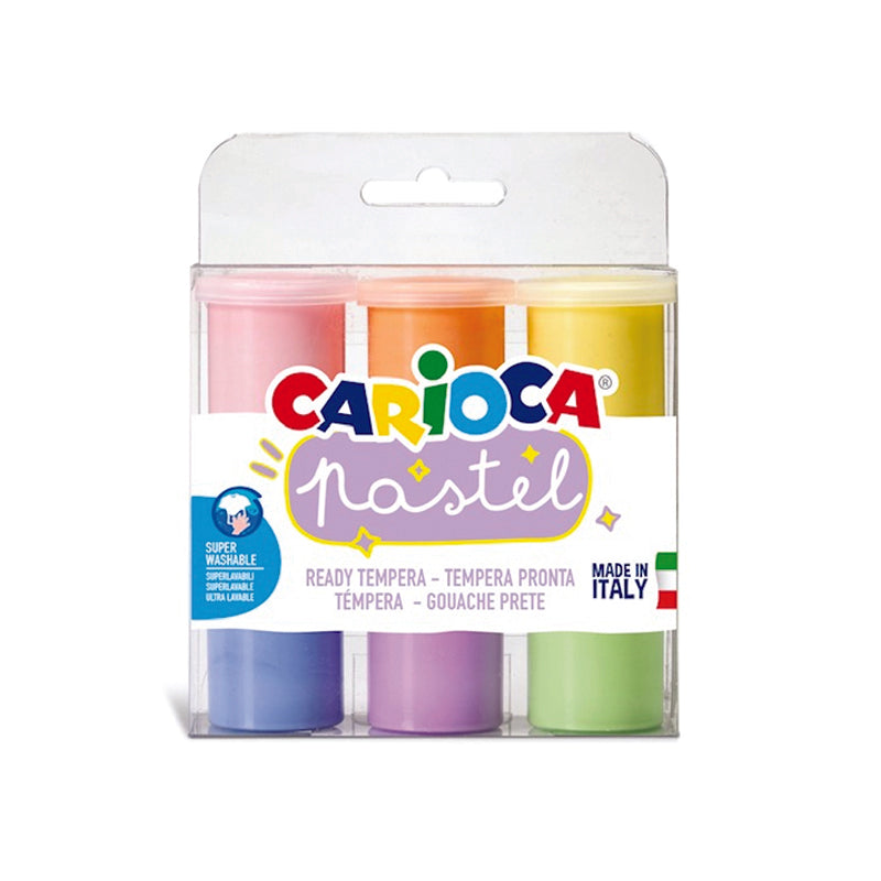 8003511431853 | Tempera Pronta Carioca Pastel Confezione 6 Barattoli da 25 ml - Cartonlineitalia.it