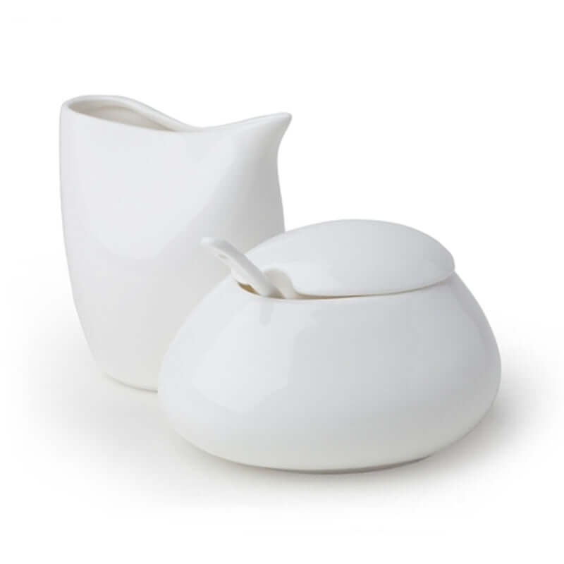 Lattiera e Zuccheriera Hervit in Porcellana