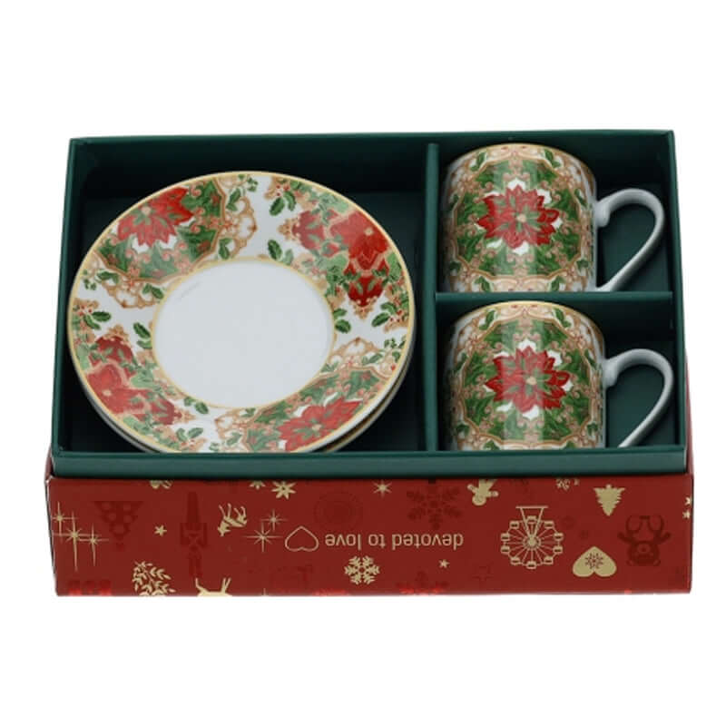 Tazzine Caffè Natalizie Hervit Set da 2