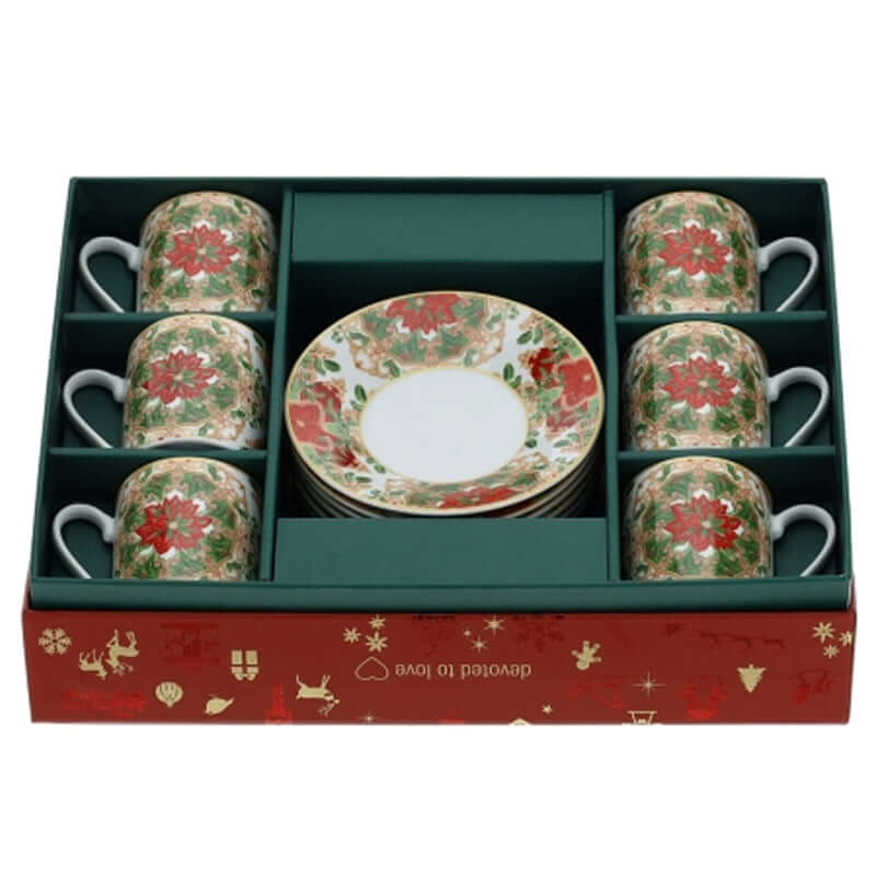 Tazzine Caffè Natalizie Hervit Set da 6
