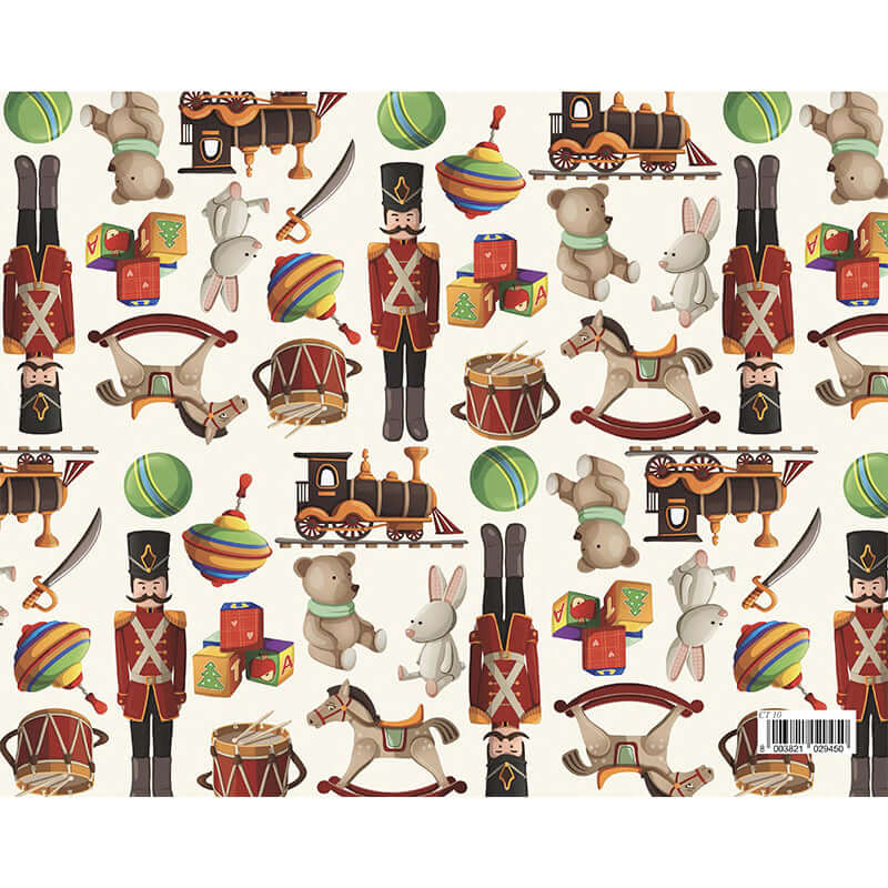 Carta Regalo Formato 70 x 100 cm Fantasia Giochi Vintage