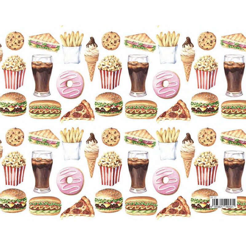 Carta Regalo Formato 70 x 100 cm Fantasia Fast Food