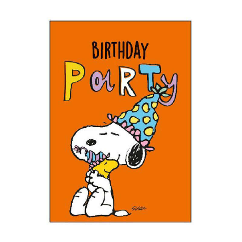 8003821166056 | Biglietto Auguri Compleanno Peanuts Snoopy Birthday Party con Busta Formato 12x17 cm - Cartonlineitalia.it