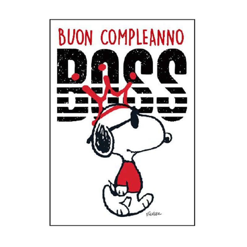 Biglietto Auguri Compleanno Peanuts Snoopy Buon Compleanno Boss con Bu