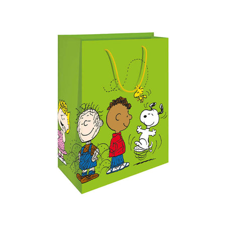 Shopper con Manico Peanuts Snoopy Verde 18 x 23 cm