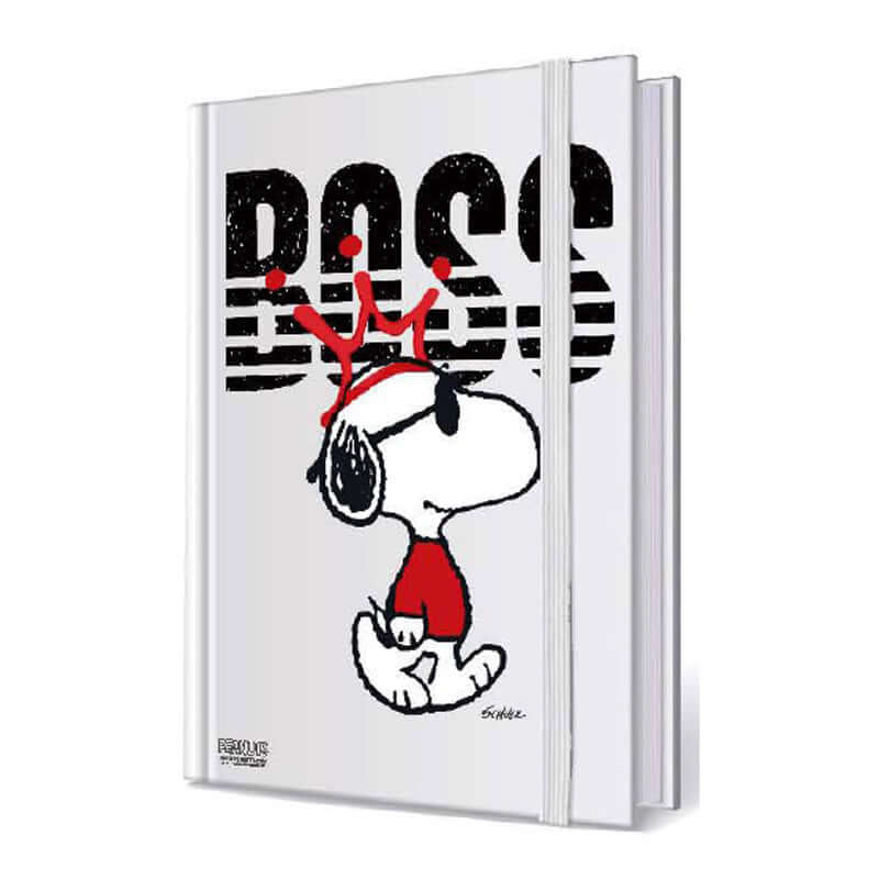 Taccuino Peanuts Snoopy Boss con Elastico Pagine a Righe