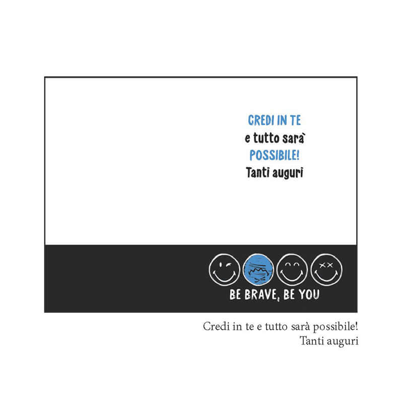 Biglietto Auguri Compleanno Smile SMILEY WORLD Verniciatura UV Buon Compleanno Sii Vero Sii Libero Sii Te Stesso con Busta Formato 12 x 17 cm