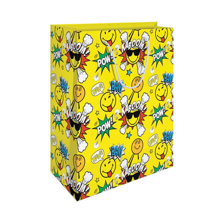 Shopper con Manico Smile SMILEY WORLD Colore Giallo 26 x 32 cm