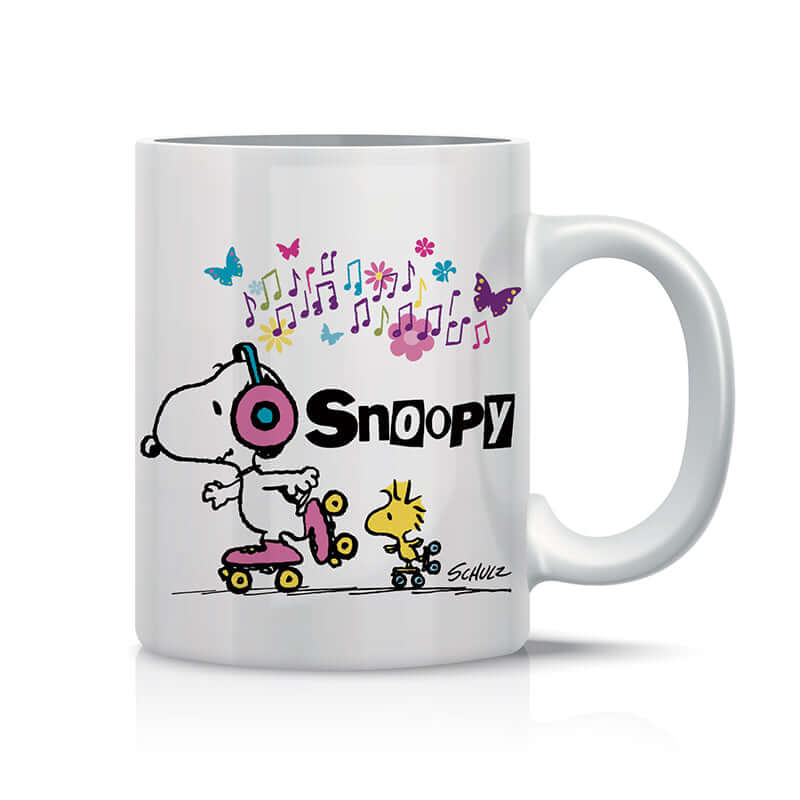 Tazza Mug Peanuts Snoopy e Woodstock sui Pattini