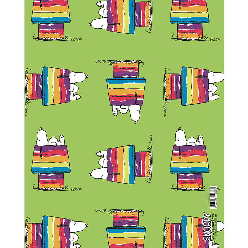 Carta Regalo Peanuts Snoopy Dimensioni 70 x 100 cm Fantasie Assortite Confezione 1 foglio