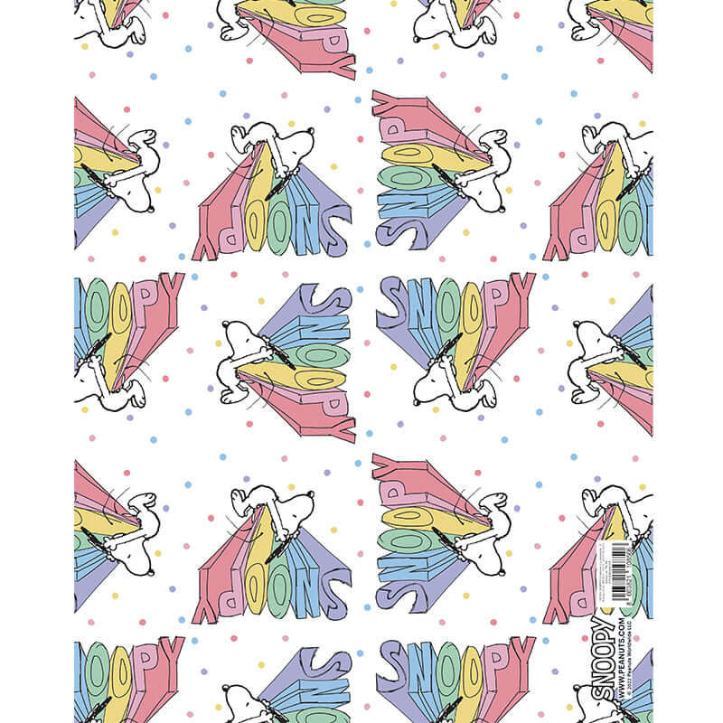 Carta Regalo Peanuts Snoopy Dimensioni 70 x 100 cm Fantasie Assortite Confezione 1 foglio