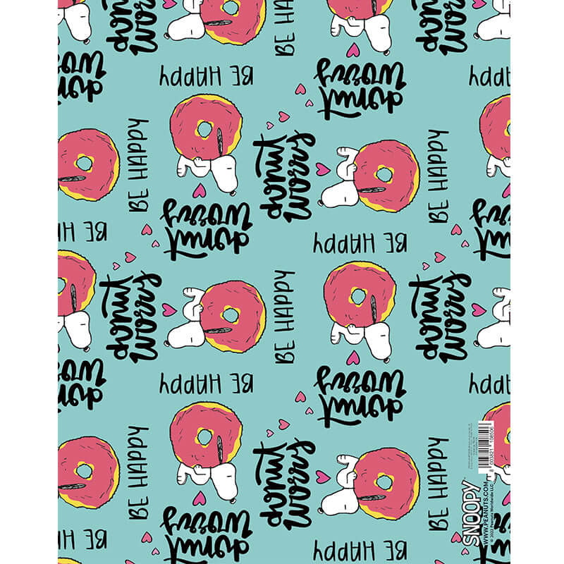 Carta Regalo Peanuts Snoopy Dimensioni 70 x 100 cm Fantasie Assortite Confezione 1 foglio