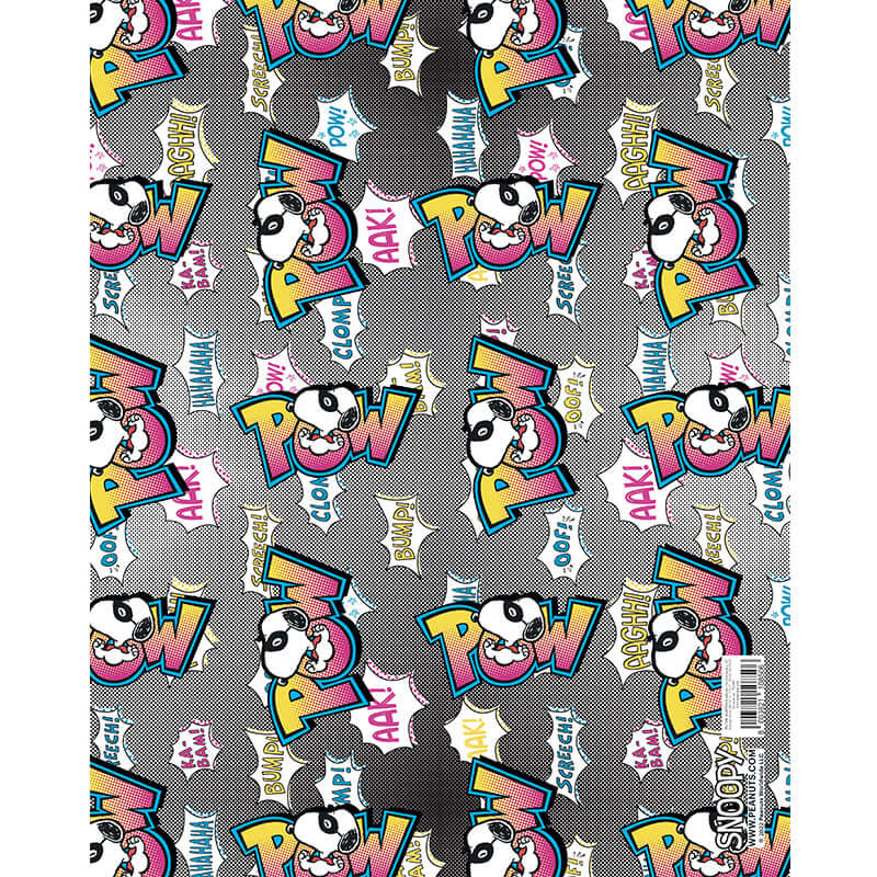 Carta Regalo Peanuts Snoopy Dimensioni 70 x 100 cm Fantasie Assortite Confezione 1 foglio
