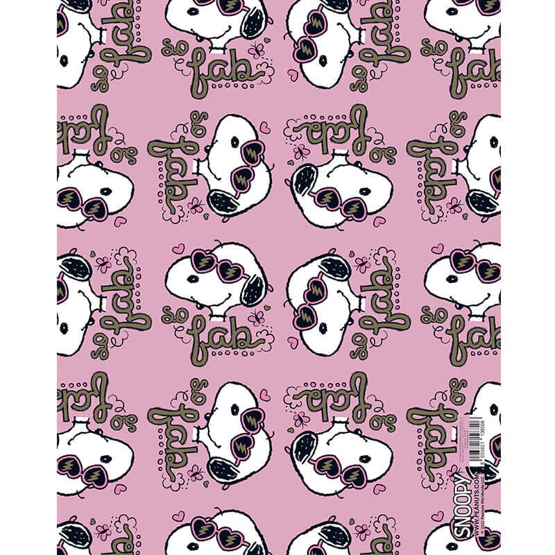 Carta Regalo Peanuts Snoopy Dimensioni 70 x 100 cm Fantasie Assortite Confezione 1 foglio