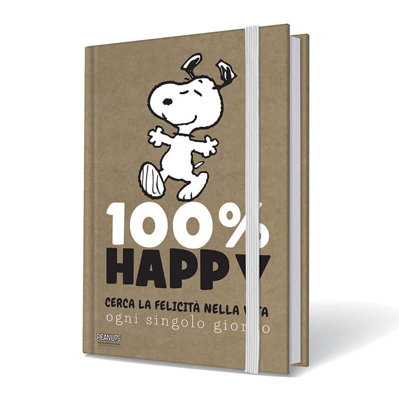 Taccuino Kraft Peanuts Snoopy 100% Happy