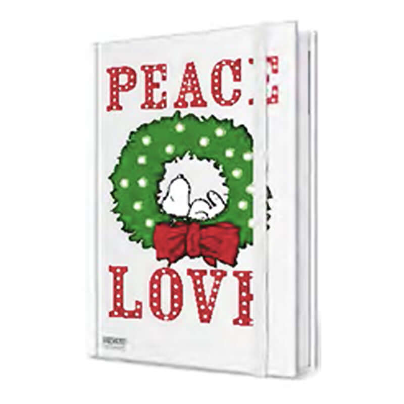 Taccuino Peanuts Snoopy Natalizio Peace and Love
