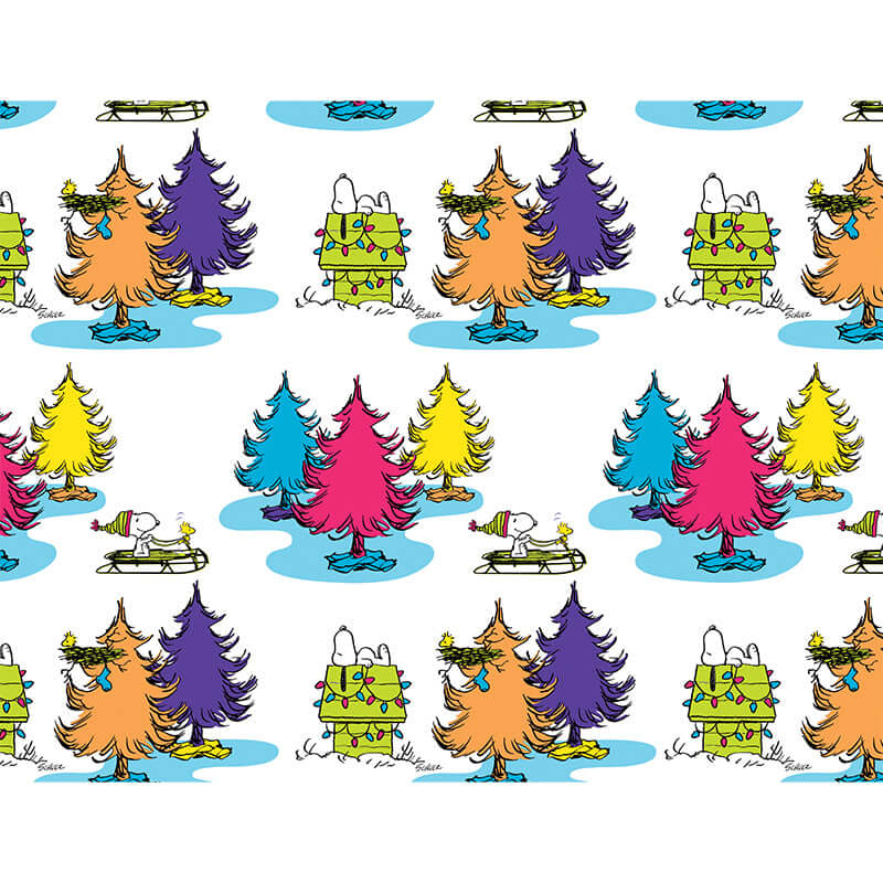 Carta Regalo Peanuts Snoopy Natalizia Albero e Slitta