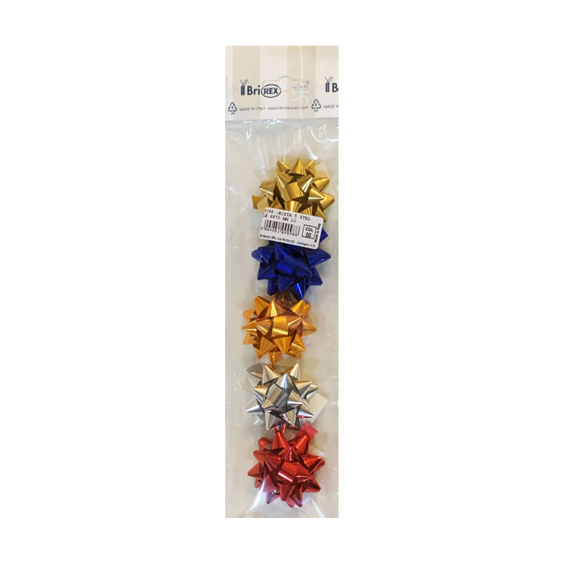 Coccarde Adesive Diametro 50 mm Confezione da 5 Colori Assortiti Metallizzati Natalizi