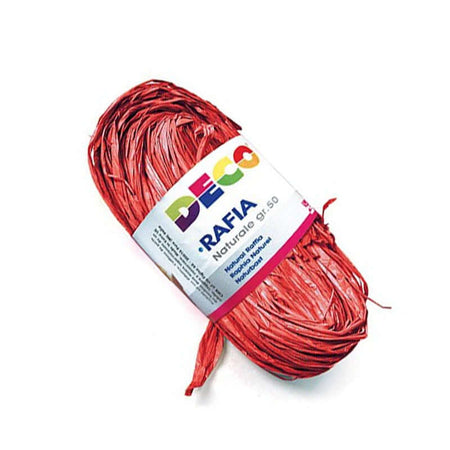 Rafia Naturale Colore Rosso