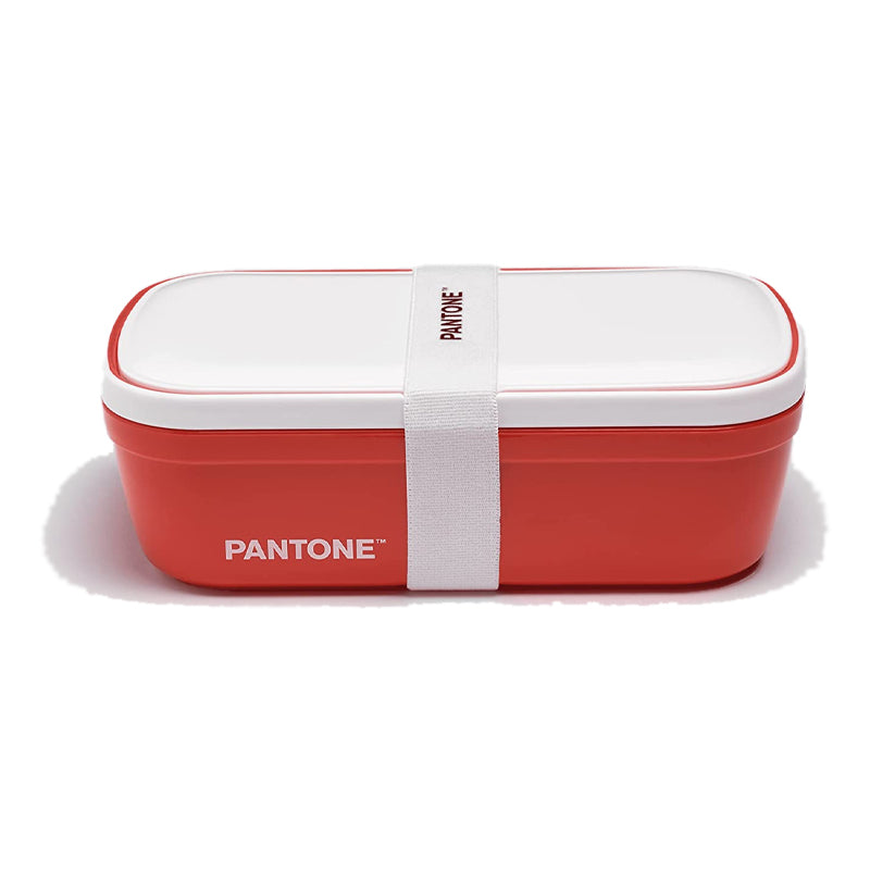 Portapranzo Lunch Box Pantone Stile Bento con Divisorio Interno Colore Rosso
